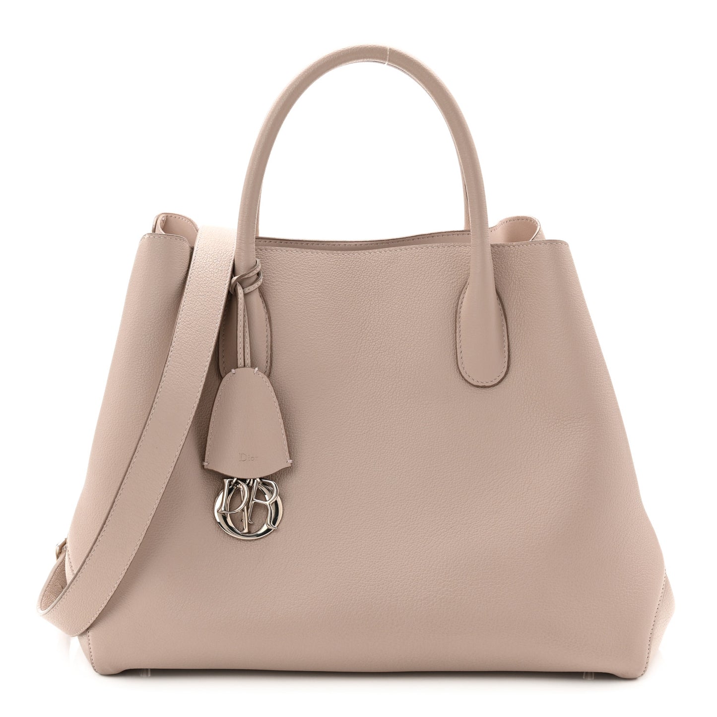 Supple Grained Calfskin Large Open Bar Tote Rose Poudre