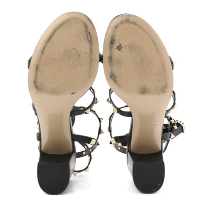 Valentino Garavani Calfskin Rockstud 60mm City Sandals 39 Black 6 of 14