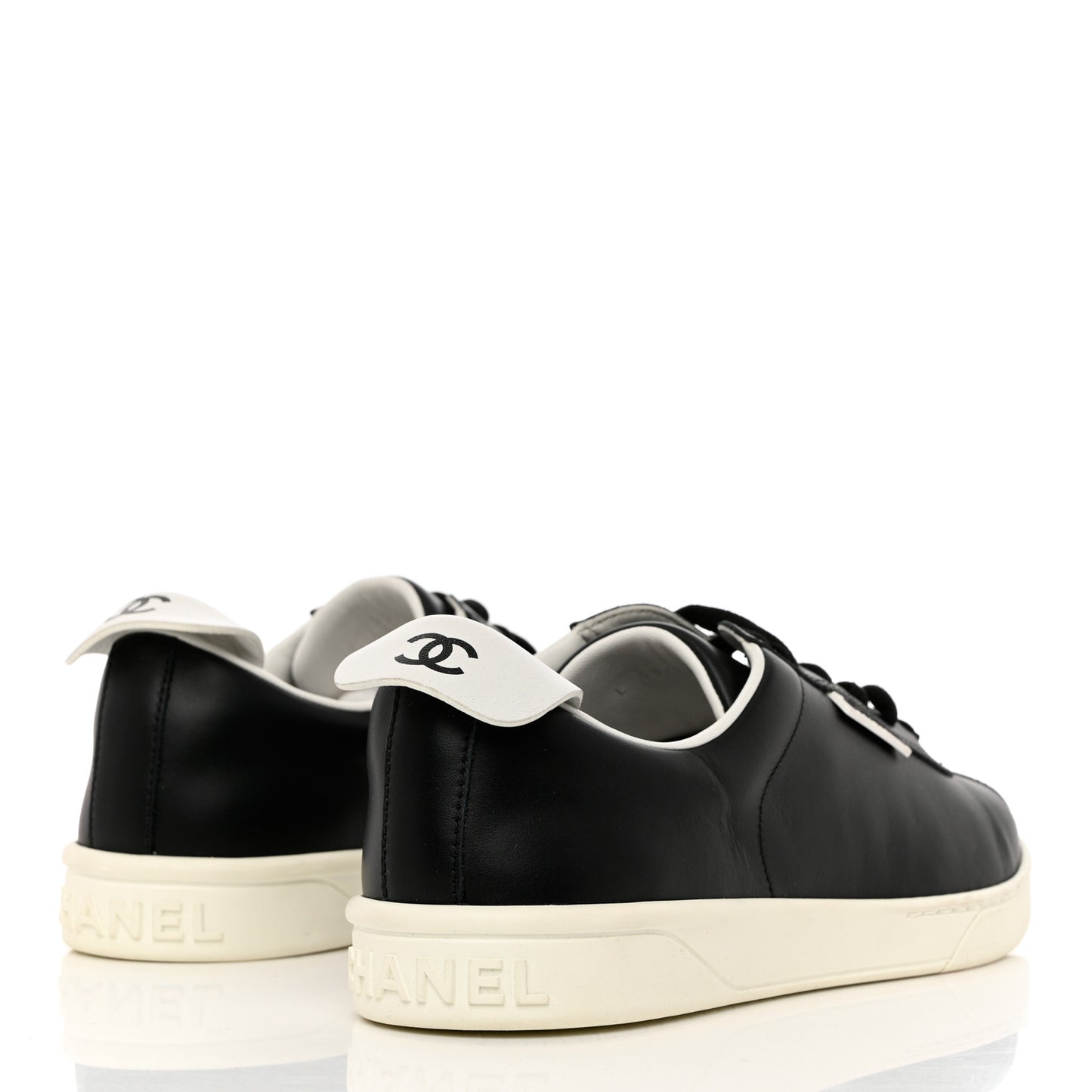 Calfskin CC Womens Sneakers 40.5 Black