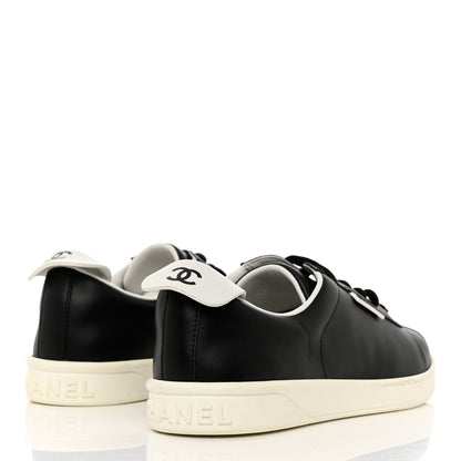 Chanel Calfskin CC Womens Sneakers 40.5 Black 4 of 12