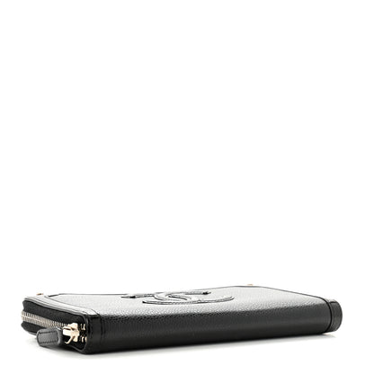 Chanel Caviar Patent Small CC Contour Zip Around Wallet Black 4 of 11