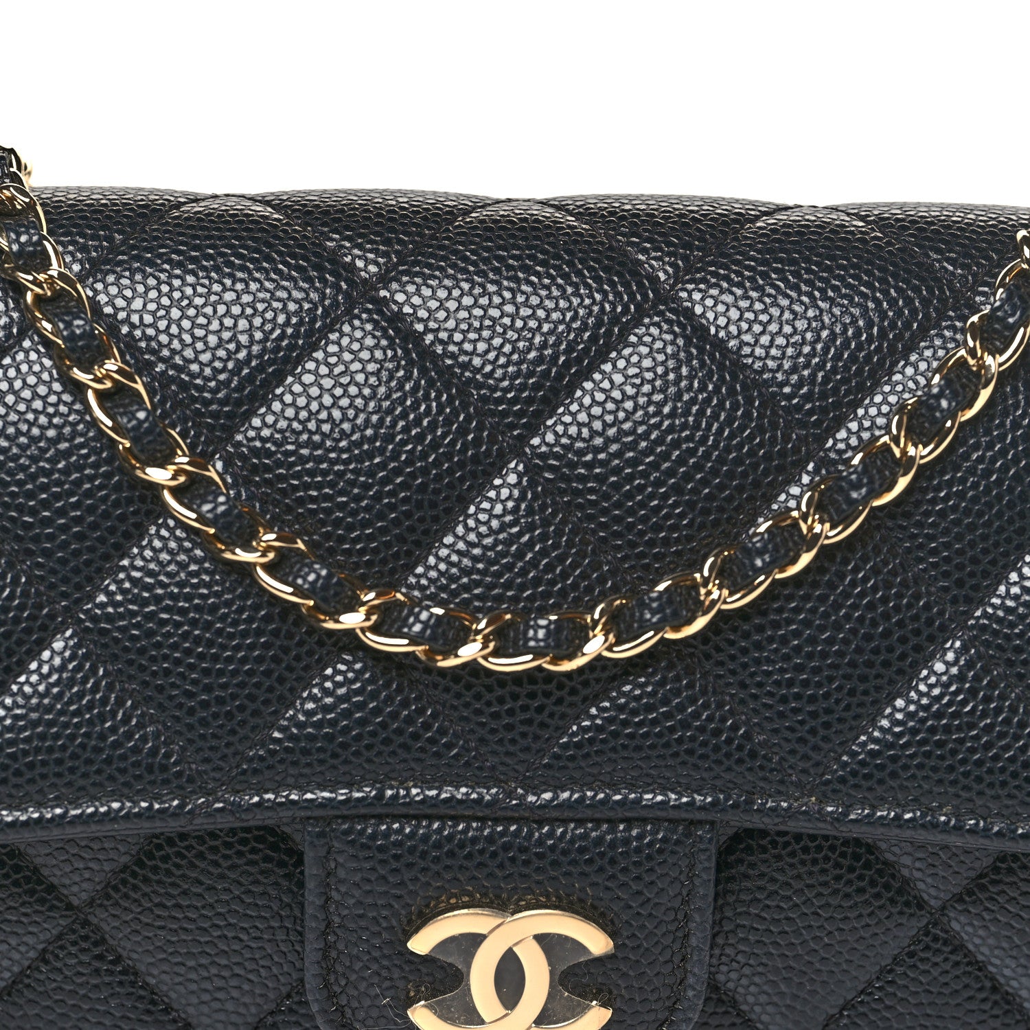 Chanel Caviar Quilted Glasses Case With Chain Black 9 of 11