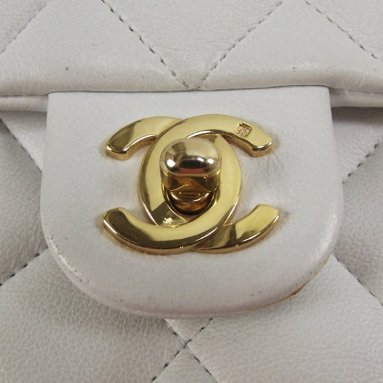 Lambskin Mini Flap White