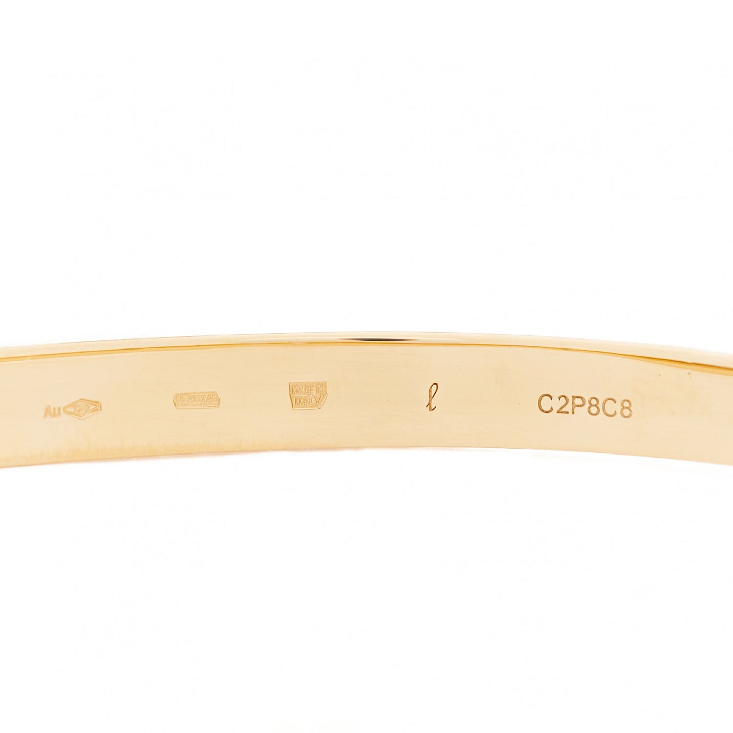 18K Yellow Gold Diamond B.Zero1 Essential Bangle Bracelet L