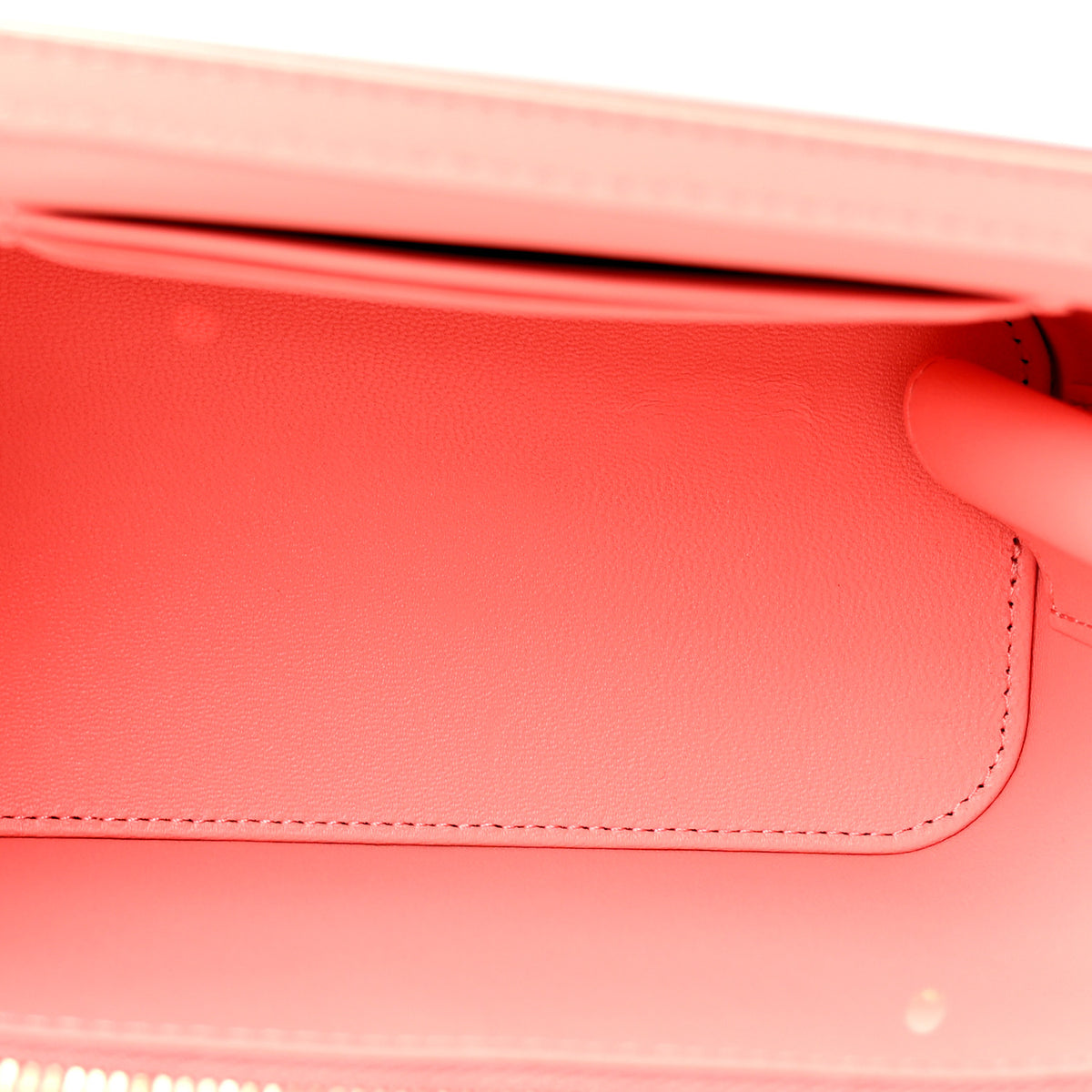 Lambskin Quilted Small Charming Top Handle Vanity Case With Chain Pink