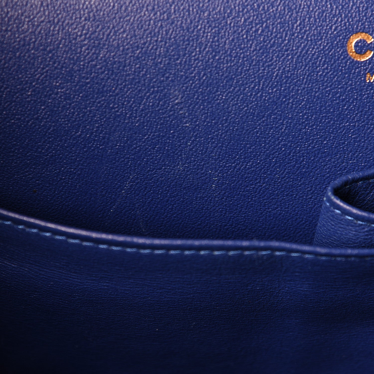 Chanel Lambskin Quilted Jumbo Double Flap Blue 17 of 22