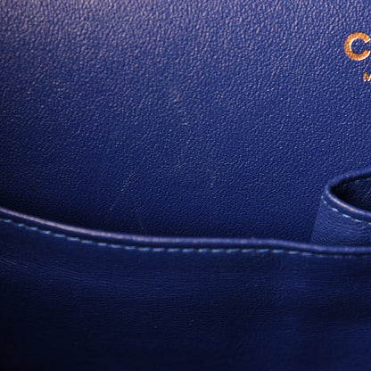 Chanel Lambskin Quilted Jumbo Double Flap Blue 17 of 22