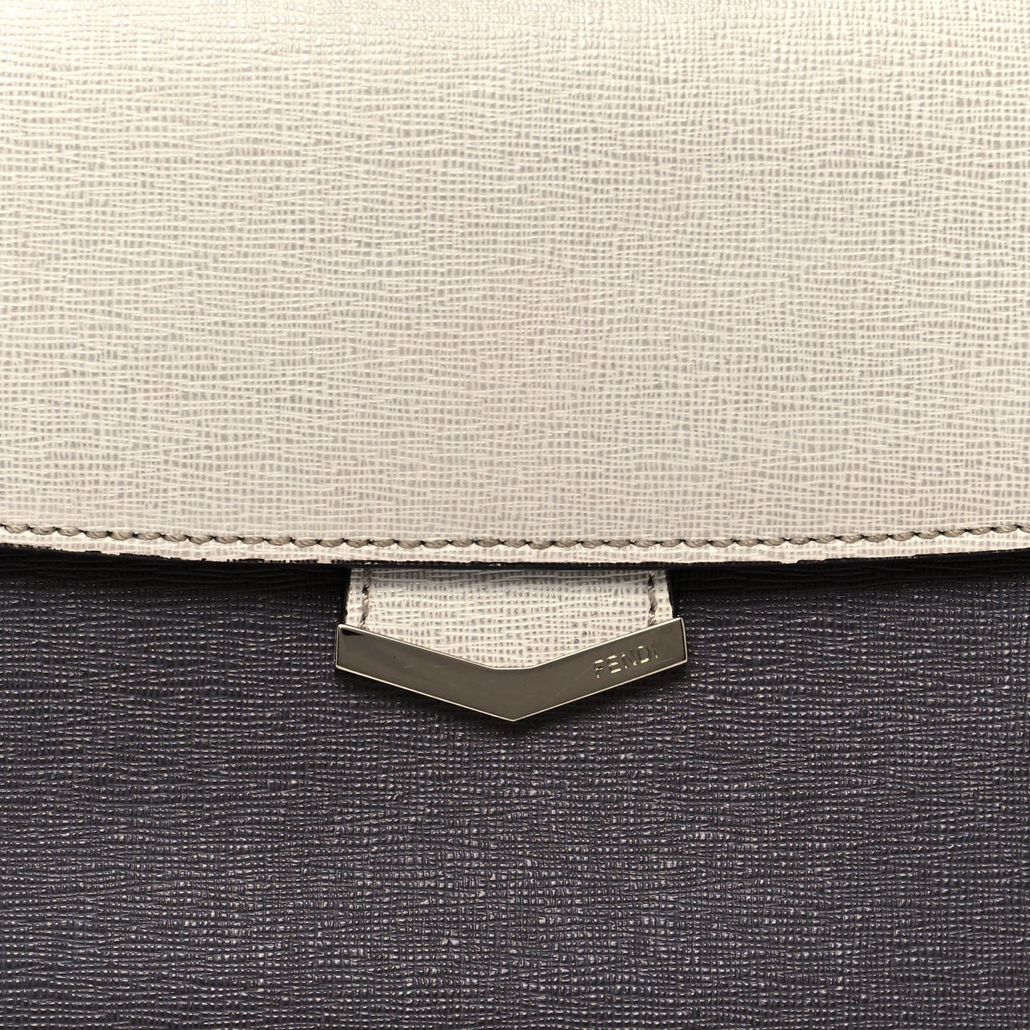 Vitello Elite Flamingo Colorblock Mini Demi Jour Shoulder Bag White Grey