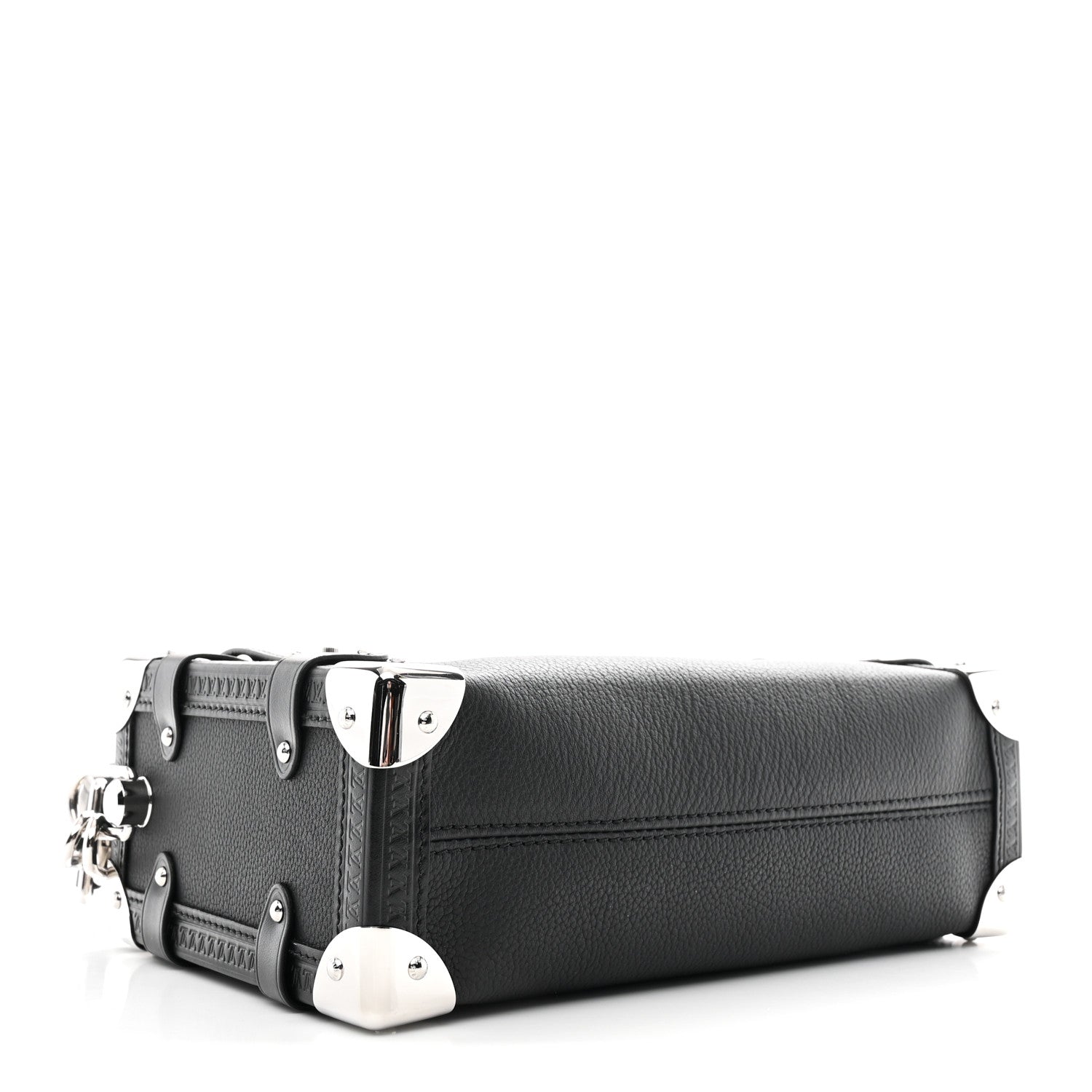 Louis Vuitton Calfskin Side Trunk MM Black 4 of 10