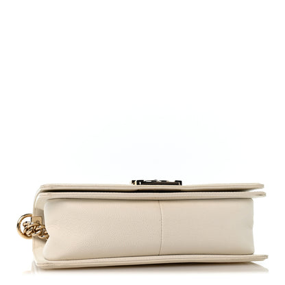 Chanel Caviar Quilted Medium Boy Flap White 4 of 14