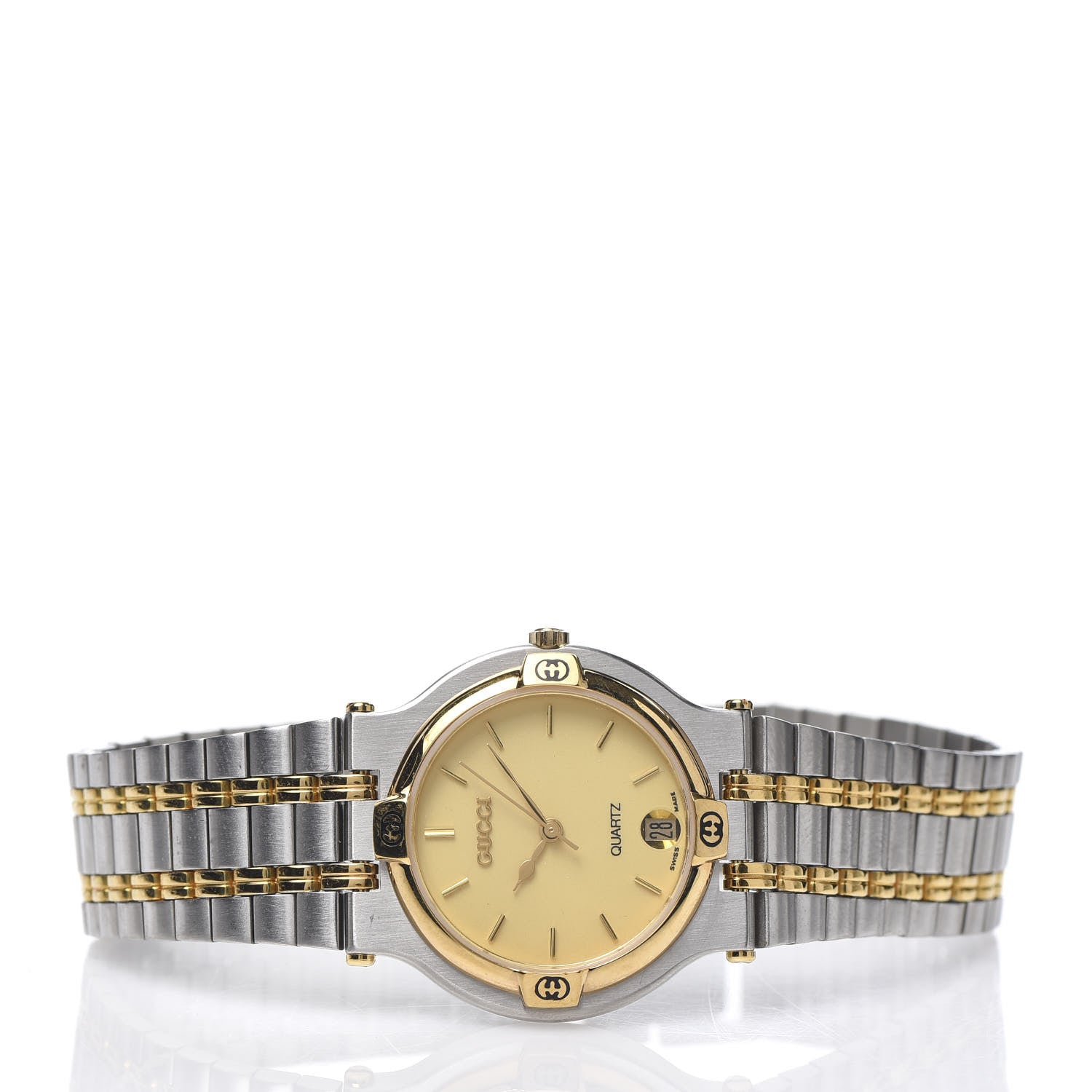 Gucci Stainless Steel 32mm 9000M Quartz Watch Gold 3 of 6