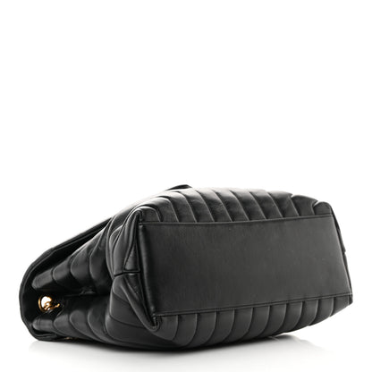 Saint Laurent Calfskin Y Quilted Monogram Medium Loulou Chain Satchel Black 4 of 21