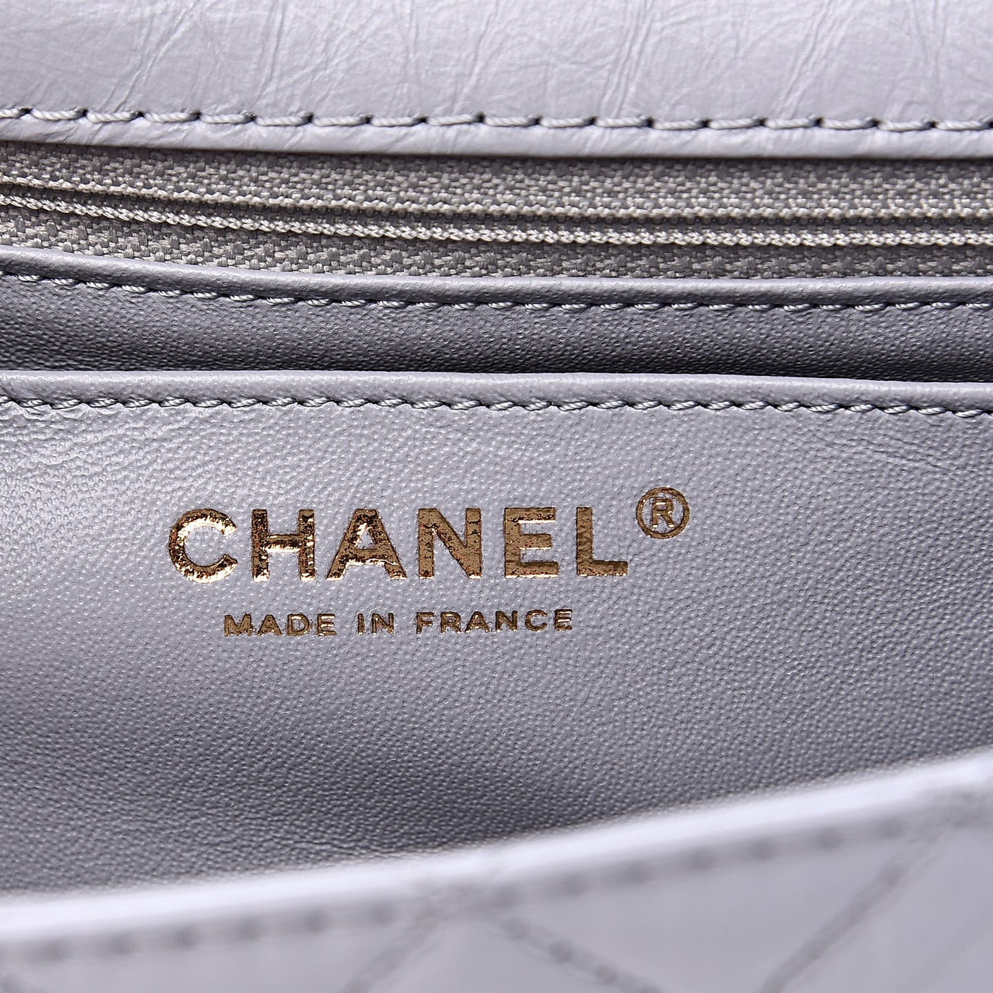 Aged Calfskin Quilted 2.55 Reissue Mini Flap Grey