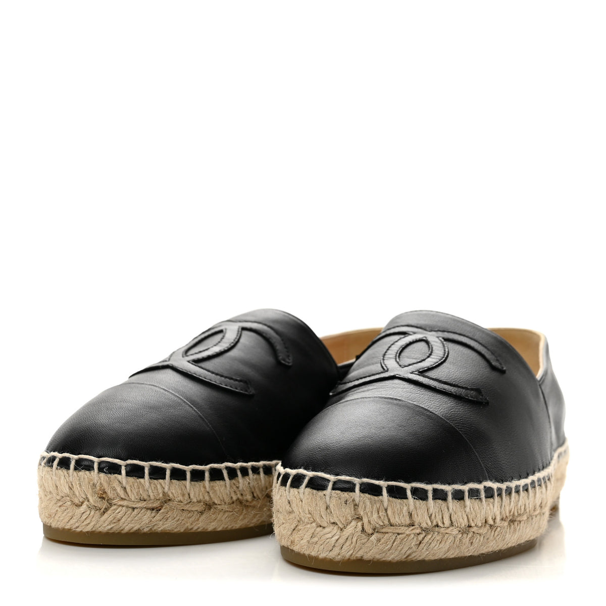 Chanel Lambskin CC Espadrilles 39 Black 4 of 11