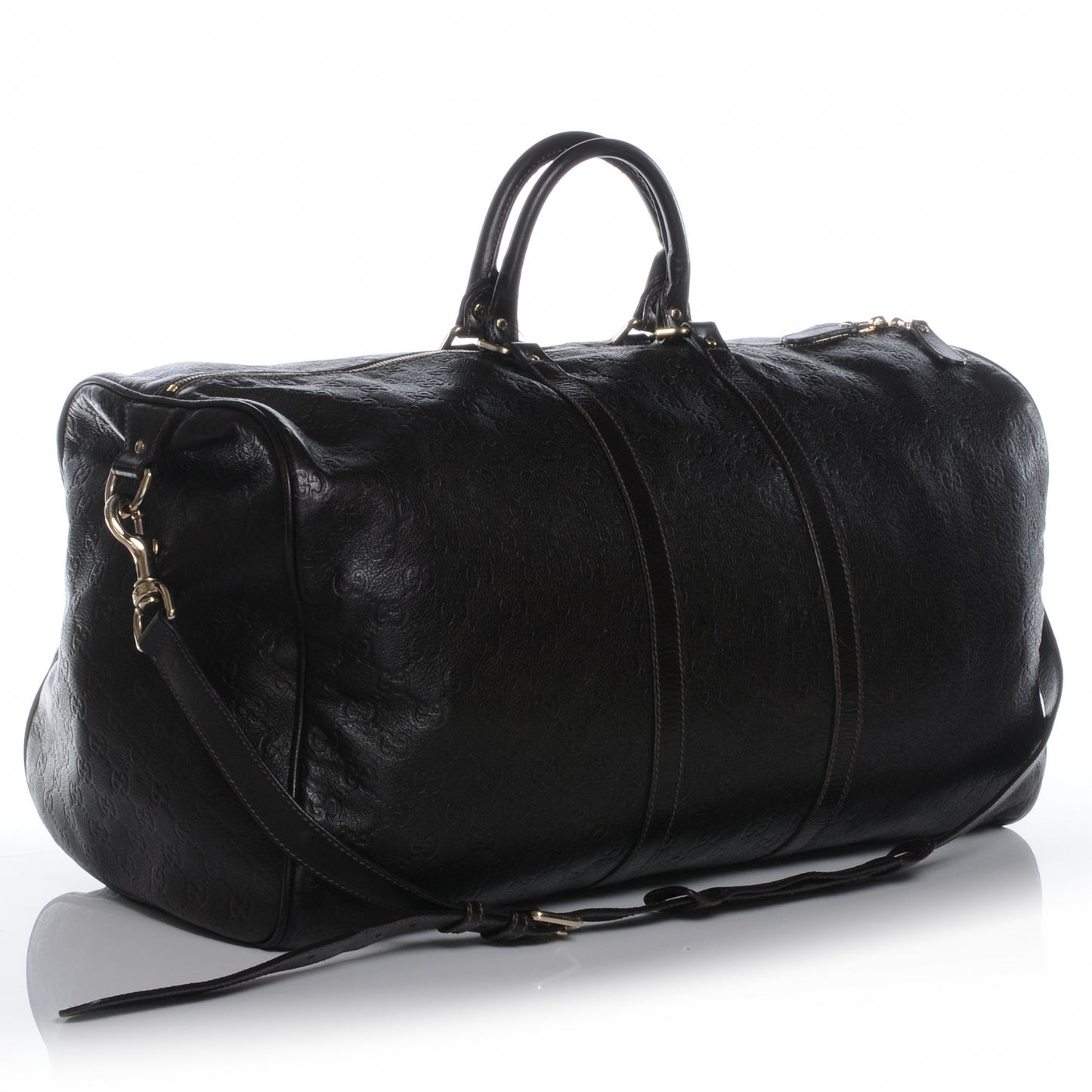 Guccissima Large Carry On Duffle Chocolate