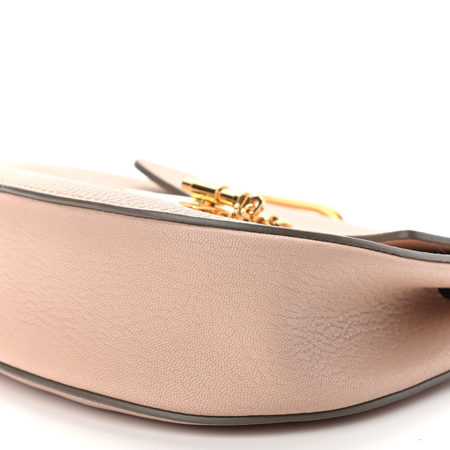 Chloe Grained Lambskin Mini Drew Shoulder Bag Cement Pink 10 of 11