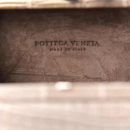 Bottega Veneta Crocodile Knot Clutch Stone 6 of 7