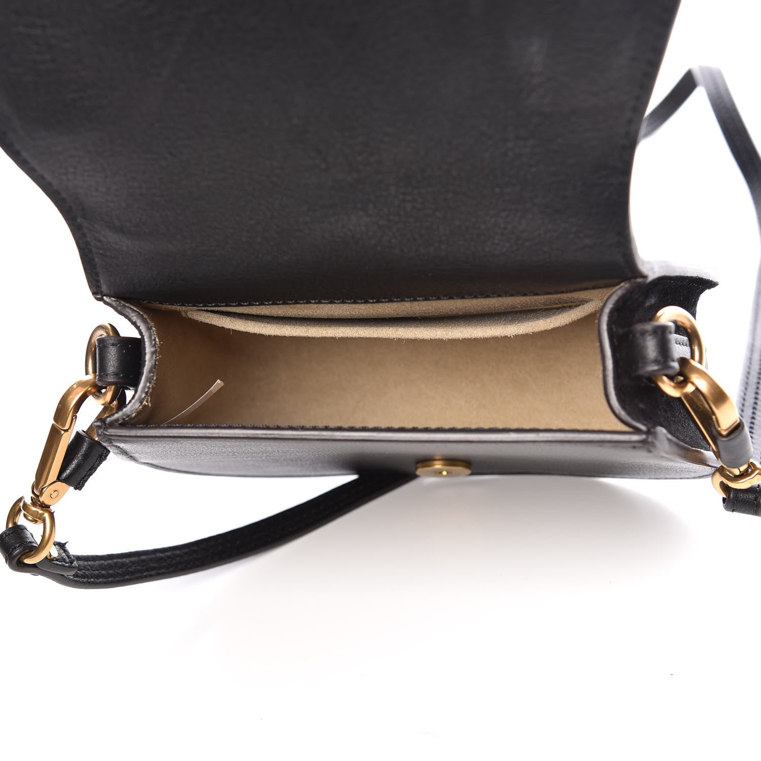 Chloe Calfskin Suede Small Nile Bracelet Bag Black 5 of 14