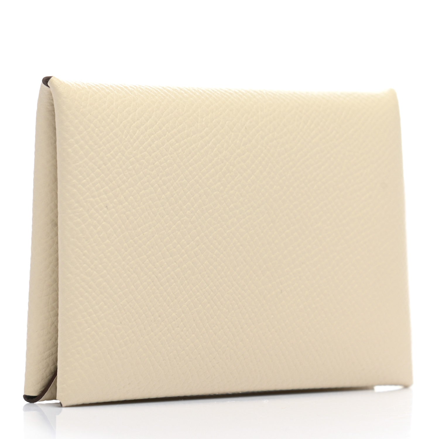 Hermes Epsom Horseshoe Calvi Card Case Craie Etain 3 of 8