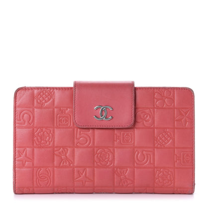 Chanel Lambskin Lucky Symbols French Flap Wallet Pink 1 of 14