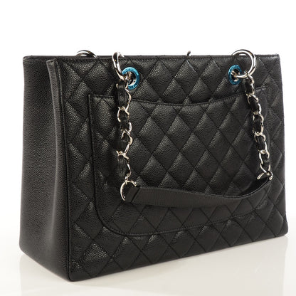 Chanel Caviar Quilted Grand Shopping Tote GST Black 3 of 8