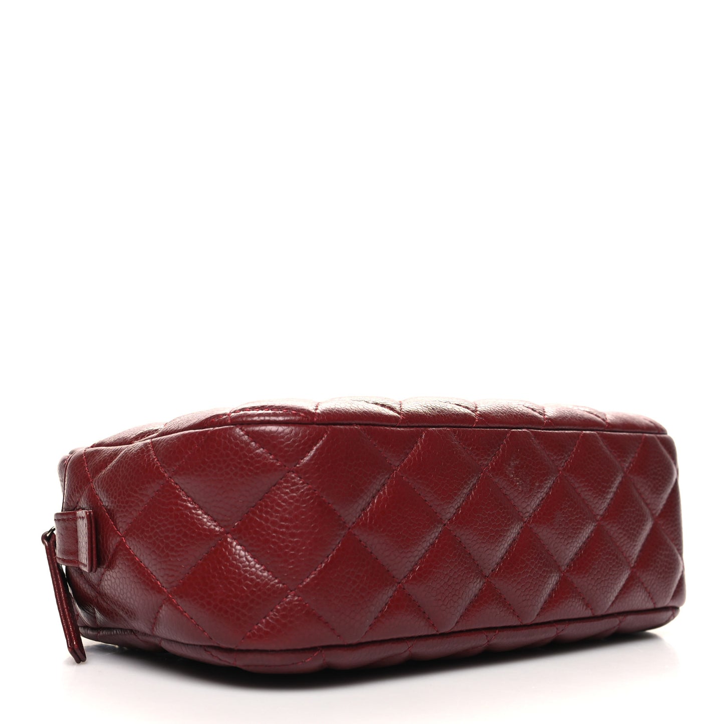 Caviar Quilted Camera Case Burgundy