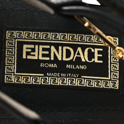 Fendi X VERSACE Calfskin Fendace Fendi First 95mm Slingback Sandals 41 Black Gold 7 of 7