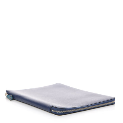 Hermes Epsom E-Zip iPad Notebook Cover Bleu 4 of 12