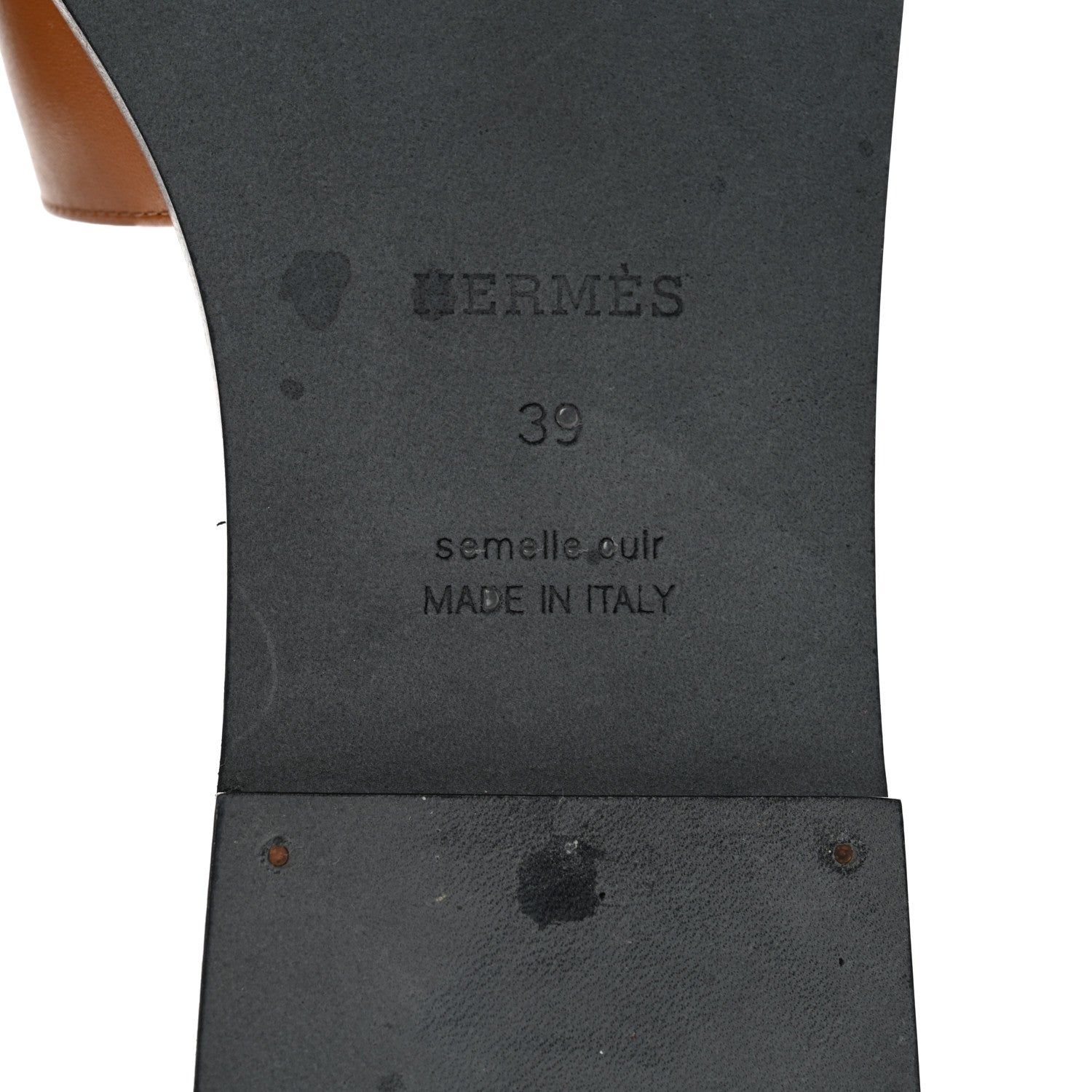 Hermes Calfskin Villa Sandals 39 Natural 6 of 9