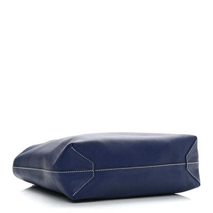 Hermes Veau Sikkim Double Sens 28 Reversible Tote Bleu Sapphire Bleu Paradis 5 of 14