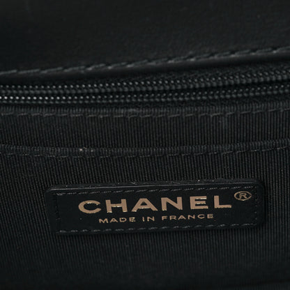 Chanel Calfskin Quilted Small Strap Into Flap Bag Black Burgundy 6 of 9