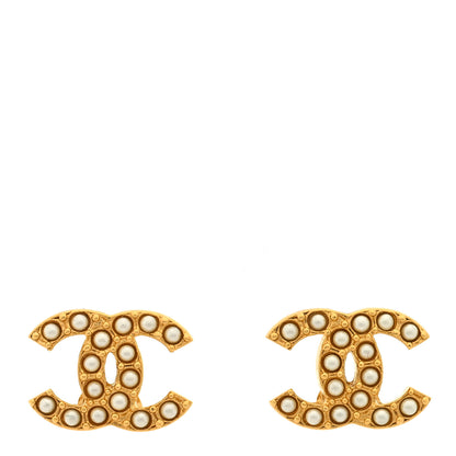 Chanel Pearl CC Earrings Gold 1 of 3