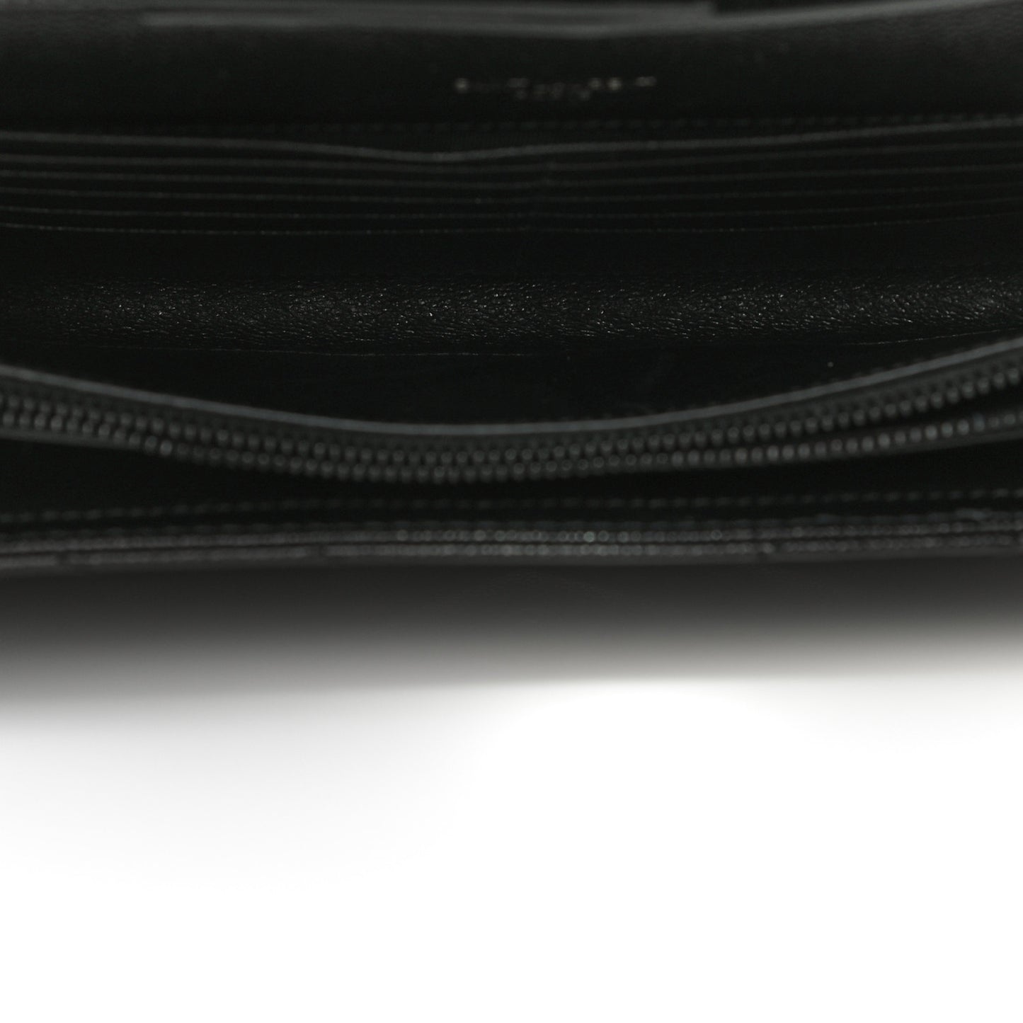 Grain De Poudre Matelasse Chevron Monogram Chain Wallet Black