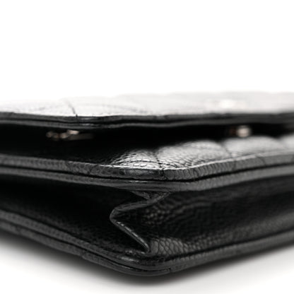 Chanel Caviar Quilted Wallet on Chain WOC Black 10 of 11