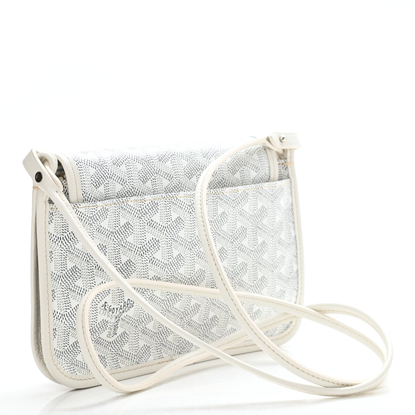 Goyardine Plumet Wallet Clutch White