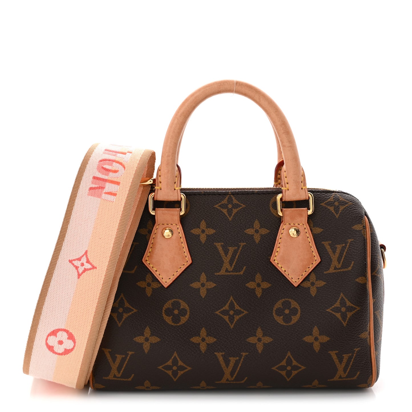 Monogram Speedy Bandouliere 20 Pink Orange