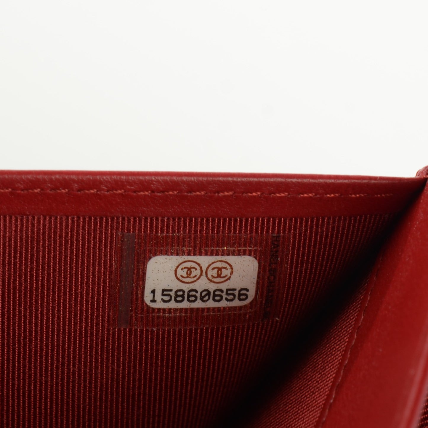 Lambskin Quilted Long Flap Wallet Red