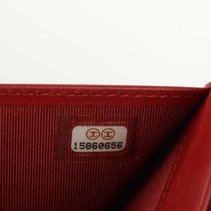 Chanel Lambskin Quilted Long Flap Wallet Red 9 of 9