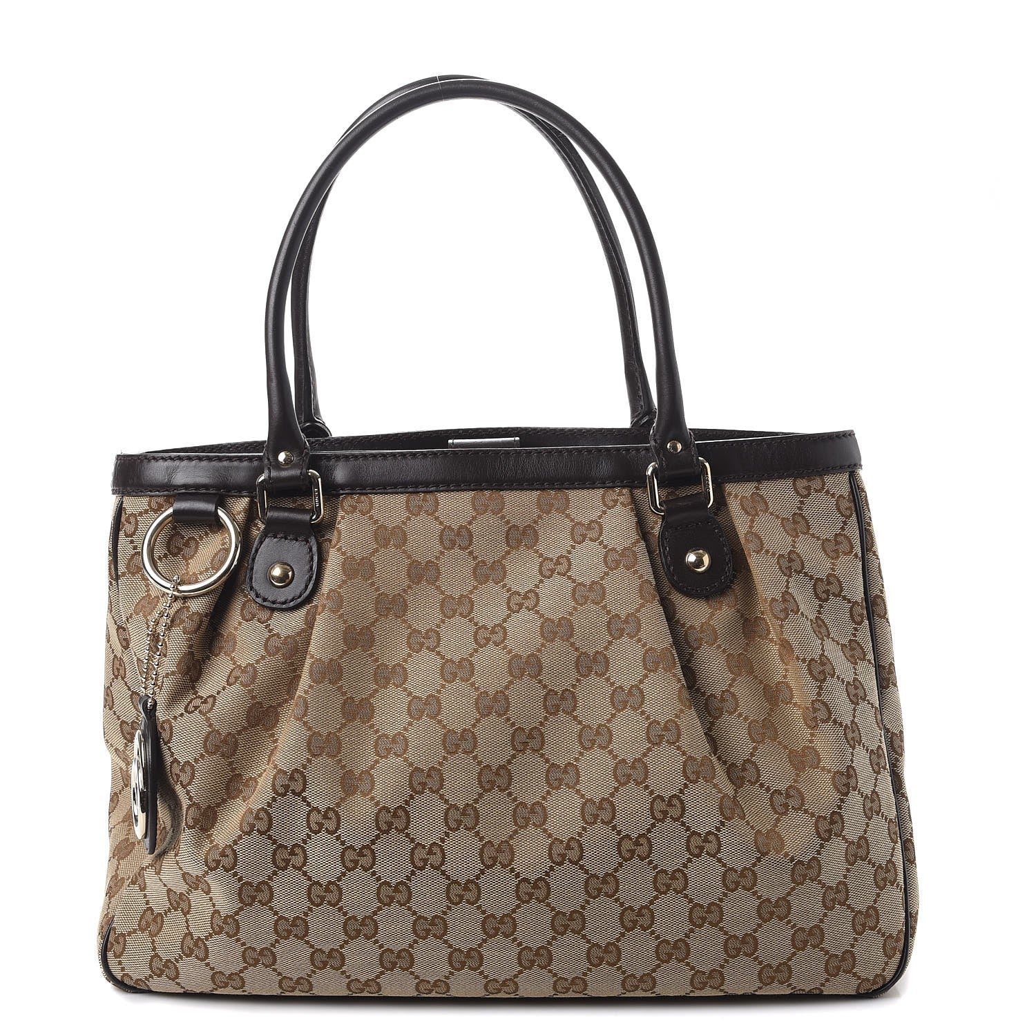 Gucci Monogram Medium Sukey Top Handle Tote Brown 1 of 11