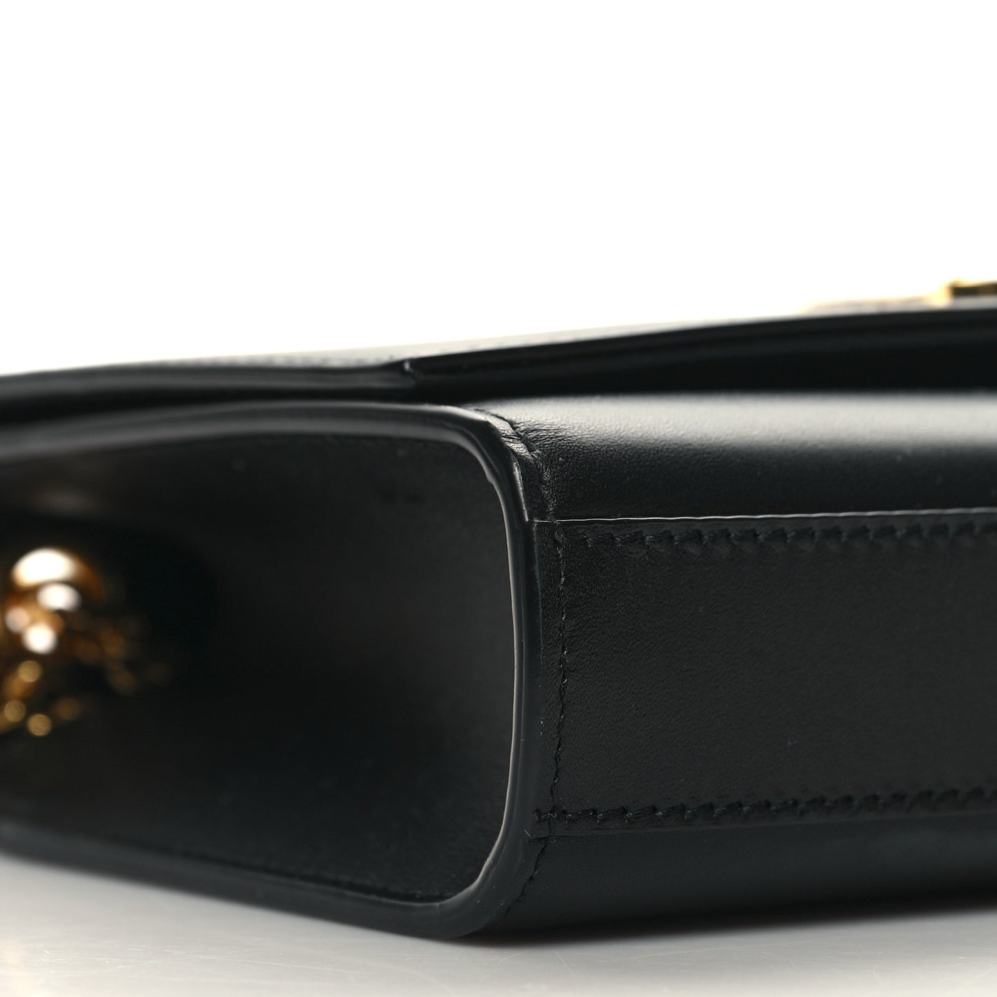 Calfskin Small Classic Monogram Kate Tassel Satchel Black