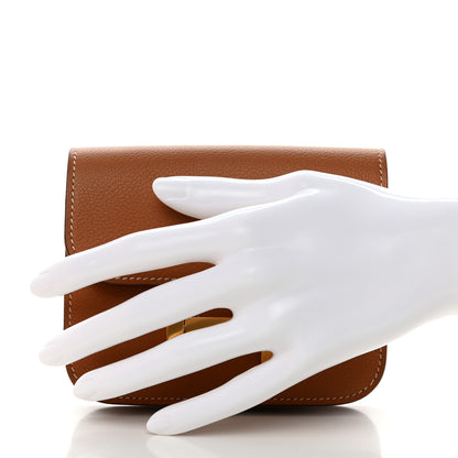 Hermes Evercolor Constance Slim Wallet Gold 2 of 9
