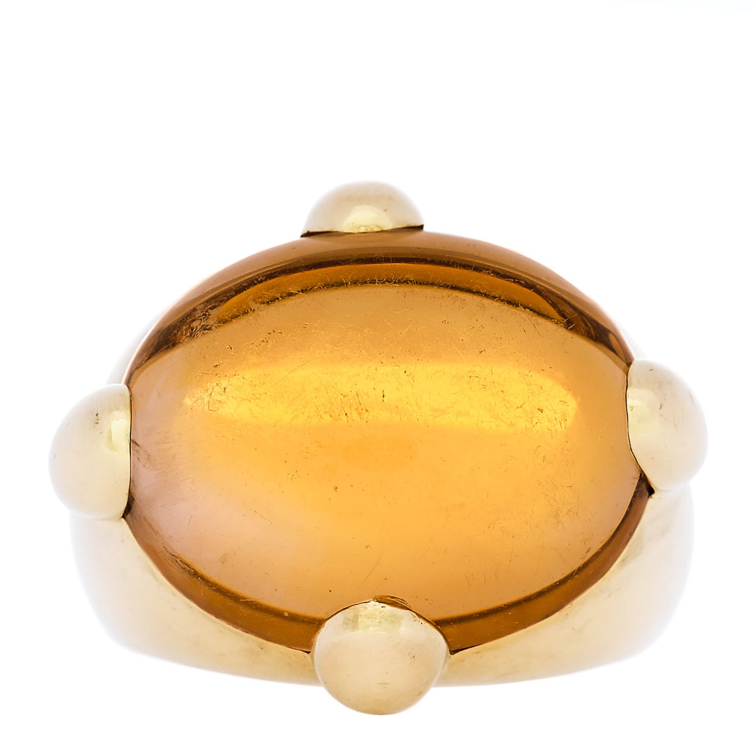 Pomellato 18K Yellow Gold Citirne Griffe Ring 58 8.25 1 of 6