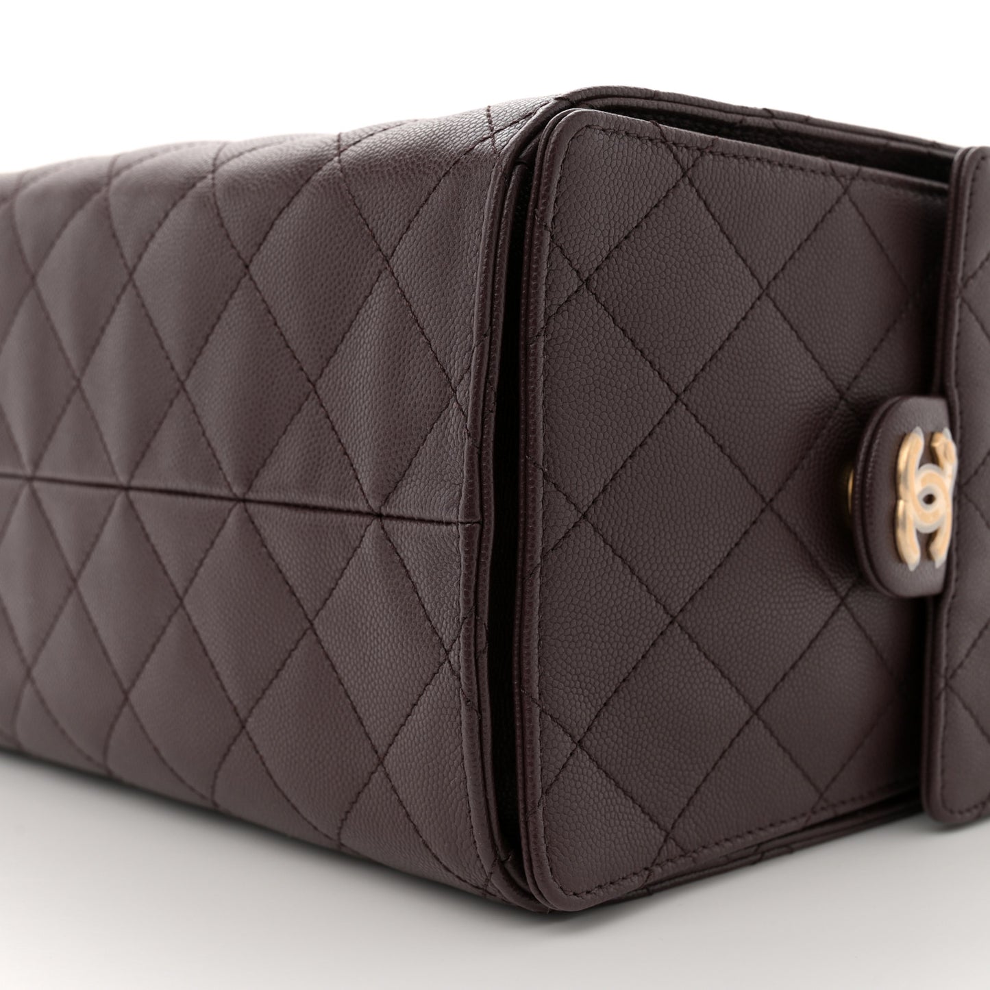 Caviar Quilted Medium Chanel 25 Handbag Dark Brown