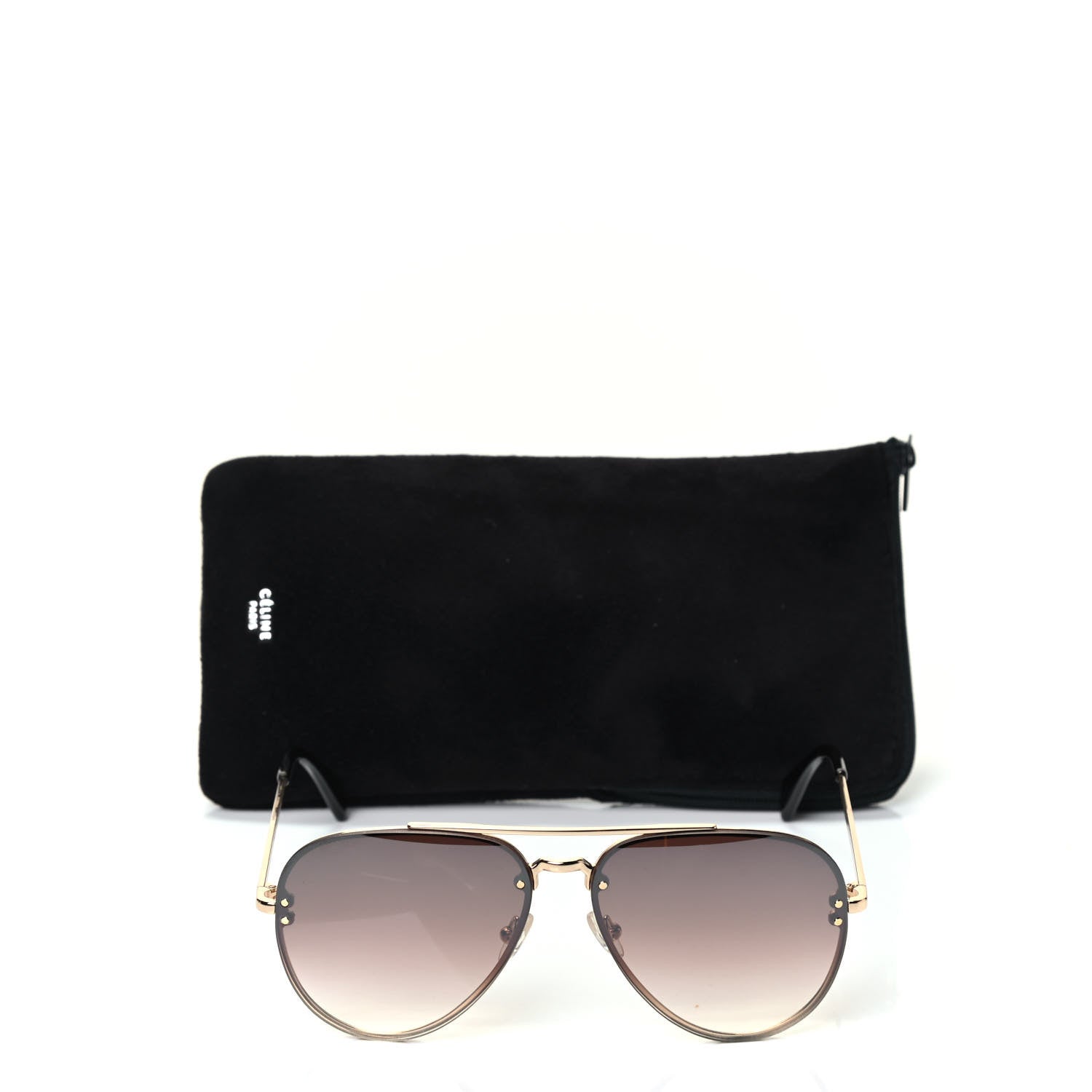 Celine Mirror Aviator Sunglasses CL 41392/S Gold Pink 6 of 6