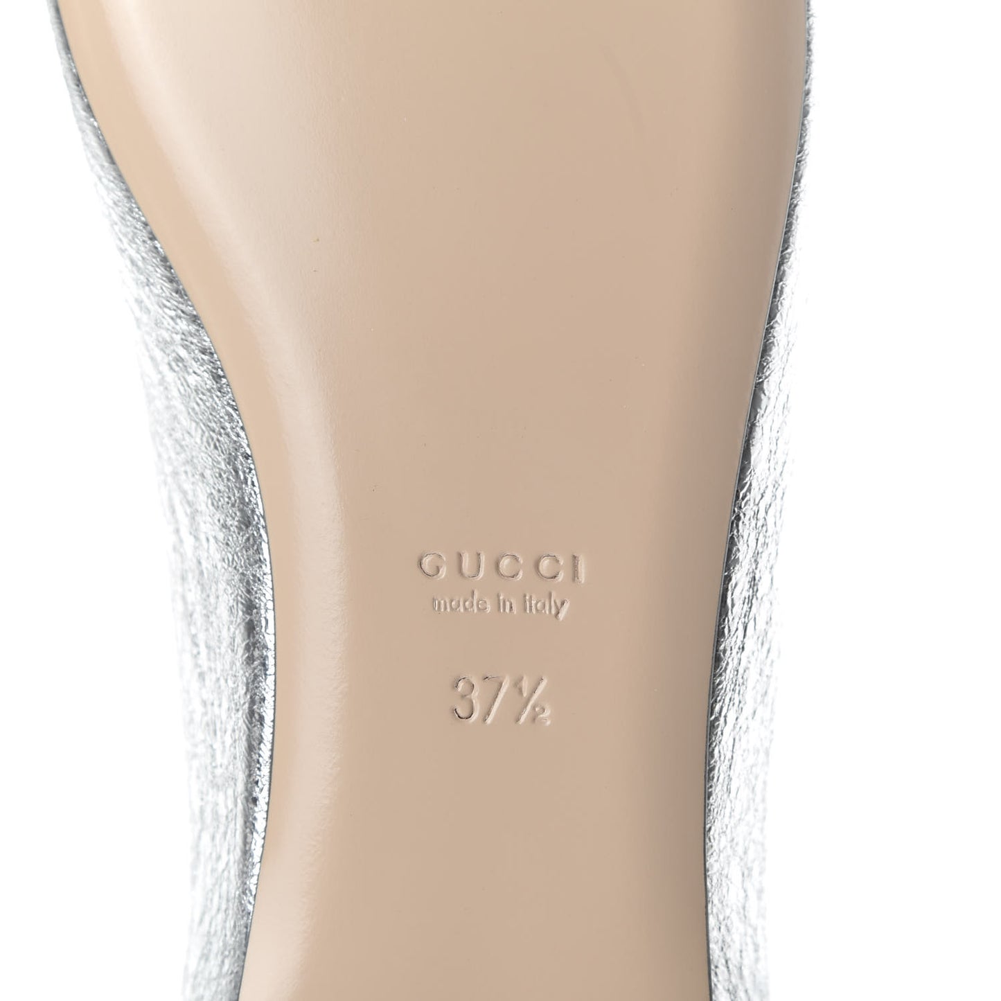 Galassia GG Marmont Fringe Flats 37.5 Argento