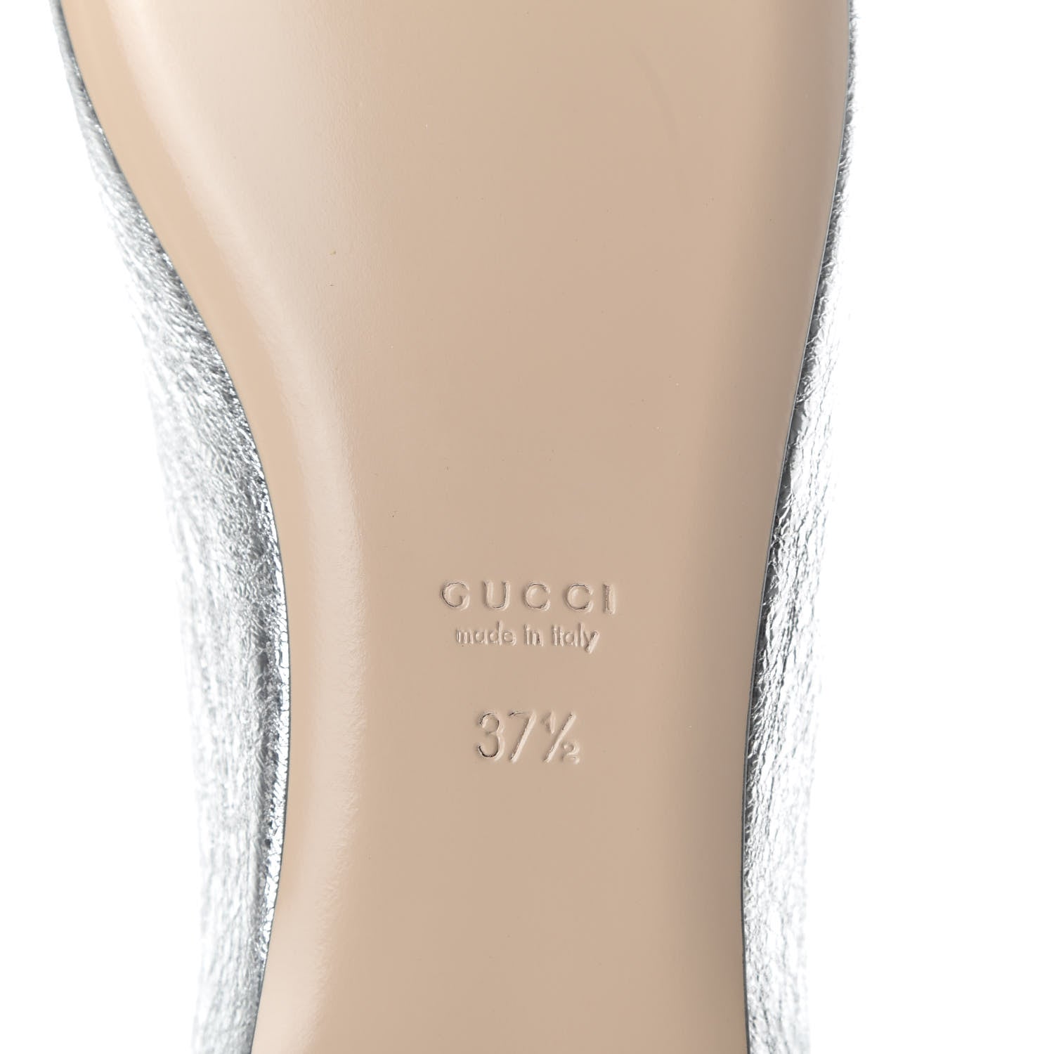 Gucci Galassia GG Marmont Fringe Flats 37.5 Argento 8 of 10