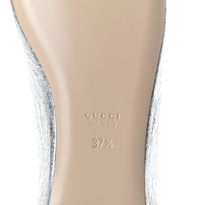 Gucci Galassia GG Marmont Fringe Flats 37.5 Argento 8 of 10