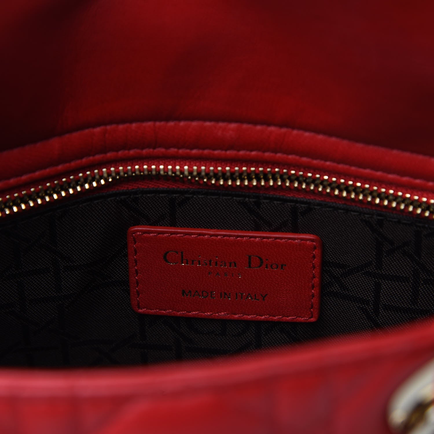Christian Dior Lambskin Cannage Small Lucky Badges My Lady Dior Red 8 of 8