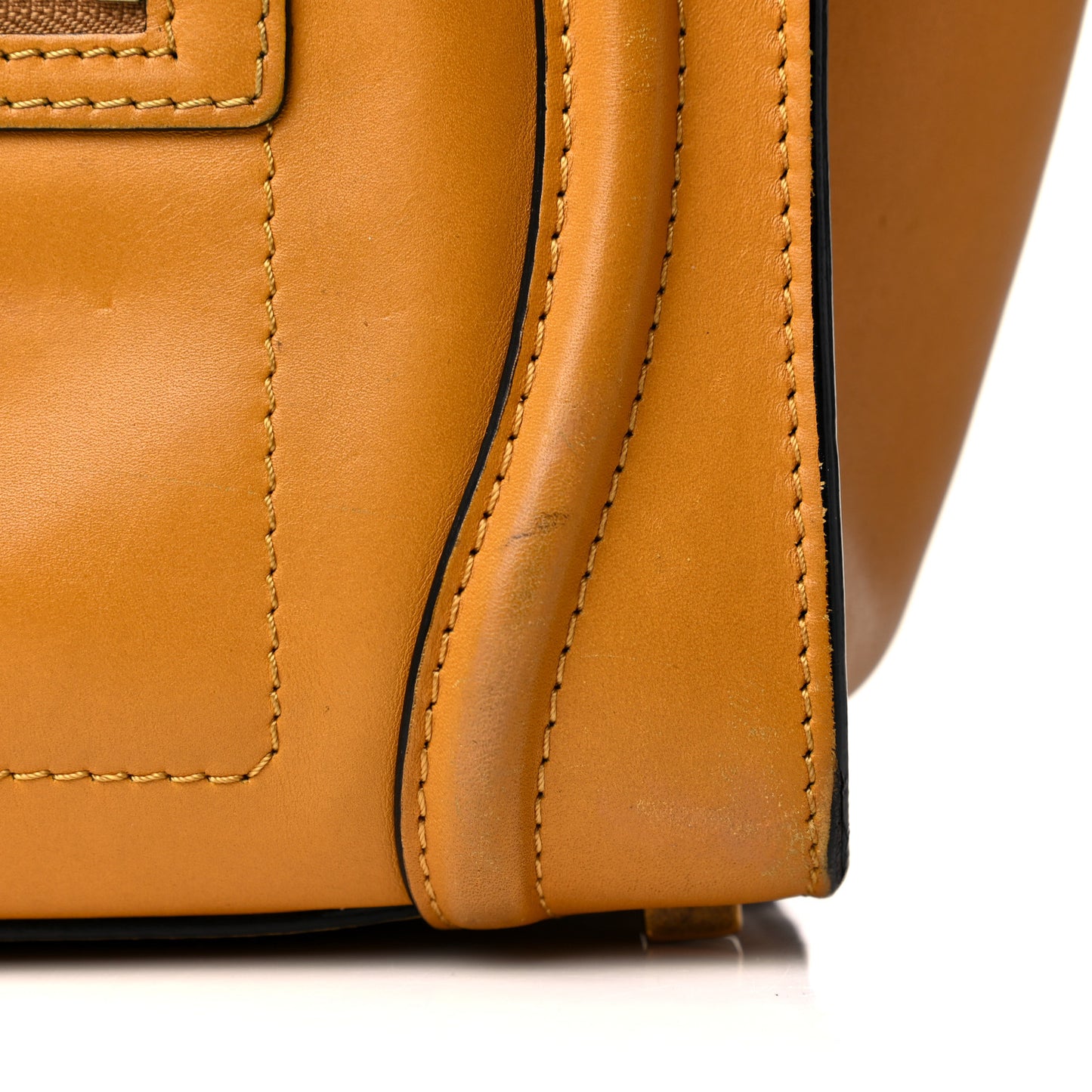 Smooth Calfskin Micro Luggage Amber