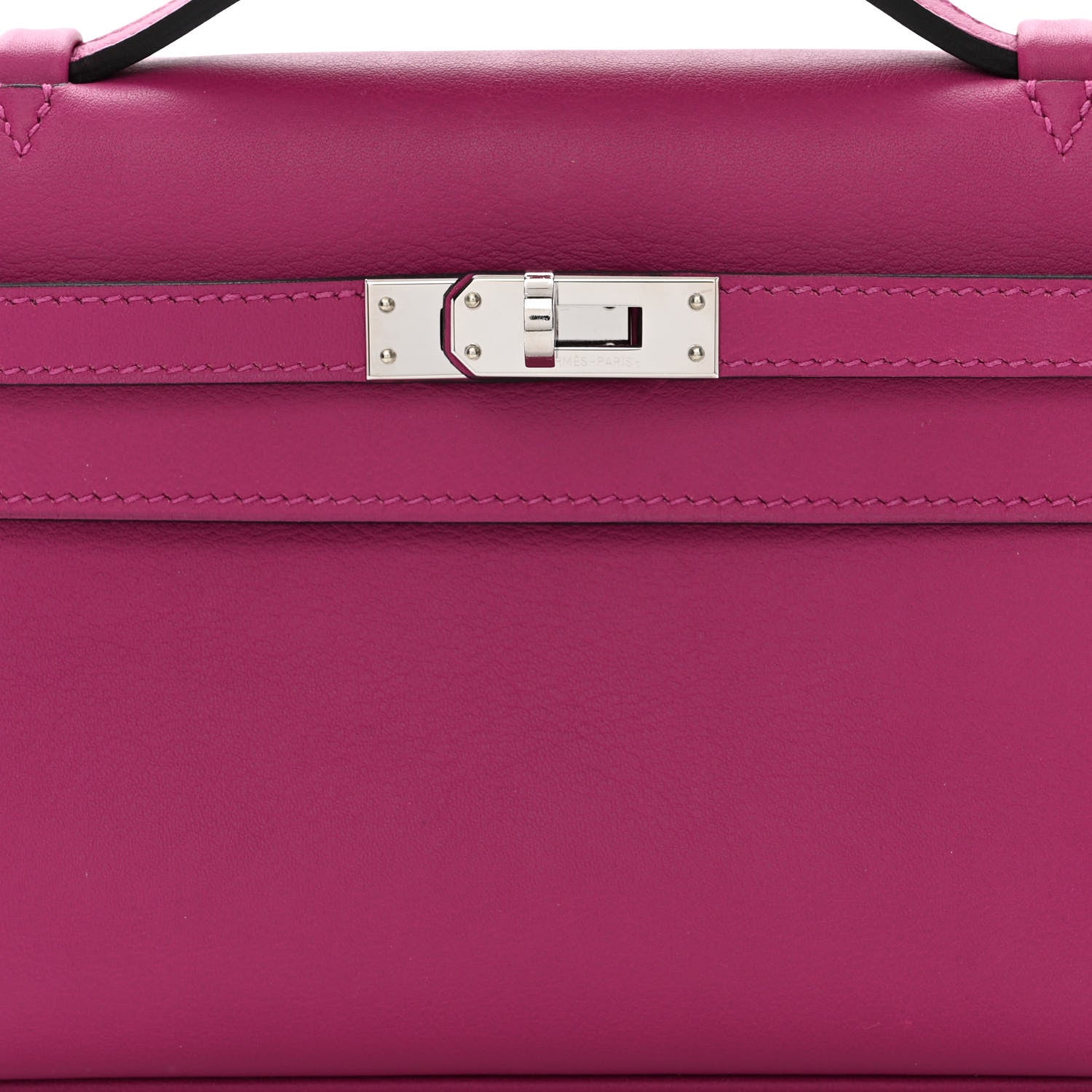 Hermes Swift Kelly Pochette Clutch Rose Pourpre 8 of 10
